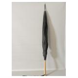 Vintage Black Cloth Wooden Handle Umbrella