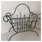 Mid Century Black Metal Record Rack