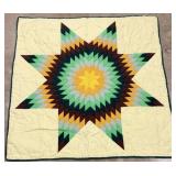 Hand Native American star quilt 47' x 47'Has a