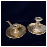 (2) Brass Candle Stick Holders
