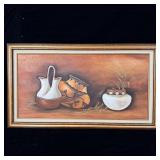Pueblo pottery signed oil painting Maryland 1985
