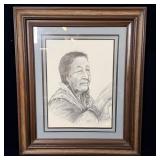 Signed pencil drawing Gloria Clay (Once I was