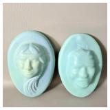 Van Briggle Pottery Indian Head Plaques Little >
