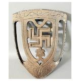 Antique Hindu Buddist Good Luck Cast Iron Trivet
