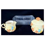 Vintage ARNER'S mushroom cream and sugar canister