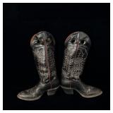 Tony Lamar black Leather Boots sz 8D