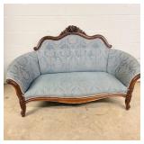 Antique Victorian settee solid walnut 68' L