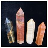 Mookaite Jasper crystal, Warren calcite and