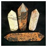 Mahogany obsidian, Septarian obelisk towers