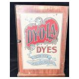 Dy-O-La Dyes Rare Tin Store Display Cabinet W/