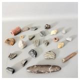 Native American Beads, Broken Pipestone Pipe >