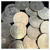 Miscellaneous vintage casino tokens
