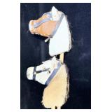 (2) Real Horsehair Leather Play Hobby Horses