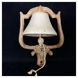 Vintage Cast Iron Wall Mount Bull Dinner Bell