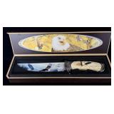 American Bald Eagle Knife in Wooden Box