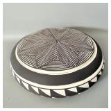 Handpainted Acoma Pueblo Pottery Lidded Bowl