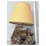 Vintage Cheyenne Stage Lines stagecoach table lamp