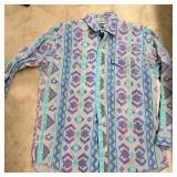 Vintage Wrangler Brushpopper Western Button Down>