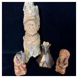 1947 Syroco Wood Native American Indiat Chief >