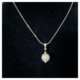 Sterling Silver Mexican Bola Necklace & Earrings>