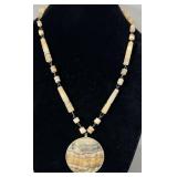 Mexican Soapstone Necklace 24'