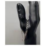 Sterling Silver Figaro Link Bracelet 6'