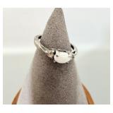 Sterling Silver Mother of Pearl Ring sz 9