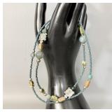Jasper Beaded Turtle Fetish Necklace