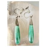 Sterling Silver Malachite Earrings