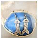 Vintage Sterling Silver Taxco Arrow Earrings