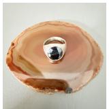 Sterling Silver Hematite Ring sz 8