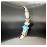 Liquid Silver Turquoise Childs Bracelet 6.25'