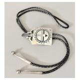 Native American Hopi Sterling Silver Bolo Tie