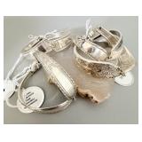 (4) Silver Plate Spoon Bracelets