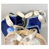 (4) Silver Plate Spoon Bracelets