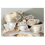 (4) Silver Plate Spoon Bracelets