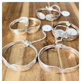 (5) Silver Plate Spoon Bracelets