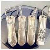 (4) Spoon Handle Key Chains