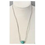 Liquid Sterling Silver Turquoise Stone Necklace >