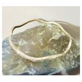 Sterling Silver Etched Wave Bangle Bracelet 13g