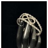 Sterling Silver Twisted Rope Cuff Bracelet