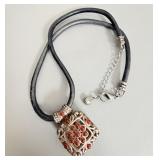 Sterling Silver Coral Necklace >