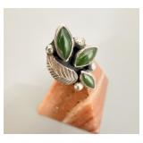 ?Sterling Silver Navajo Jade Ring sz 7