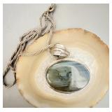 Sterling Silver Labrodite Necklace 18' .925 Chain