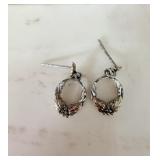 12K Black Hills Gold & Sterling Silver Dangle >