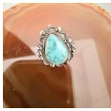 Sterling Silver Navajo Turquoise Pin