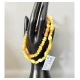 Butterscotch Amber Beaded Necklace 18'