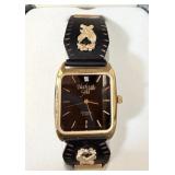 10K Black Hills Gold Trim Eagle Diamond Quartz >
