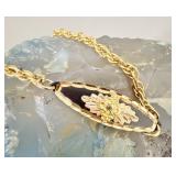 10K Black Hills Gold Trim Bracelet 8'