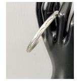 Sterling Silver Navajo Etched Bangle Bracelet